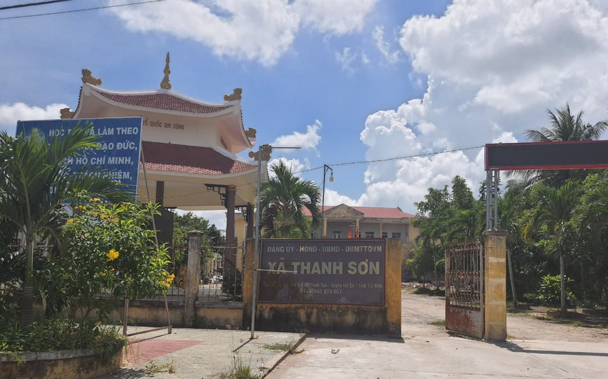 UBND xã Thanh Sơn, nơi có nhiều cán bộ dính sai phạm