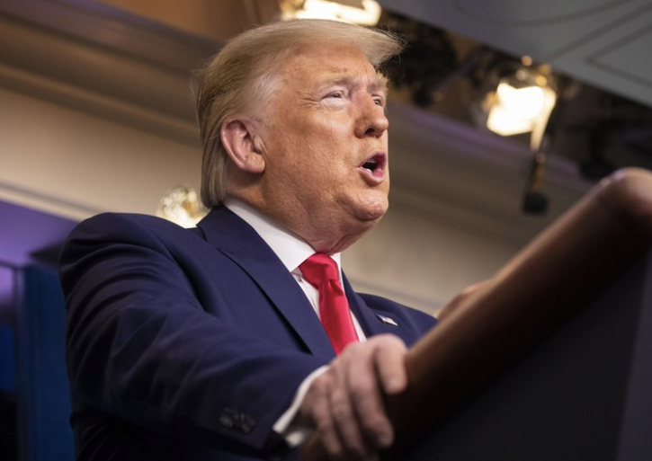 Tổng thống Mỹ Donald Trump phát biểu với báo chí ngày 29/2 tại Nhà Trắng. Ảnh: AP