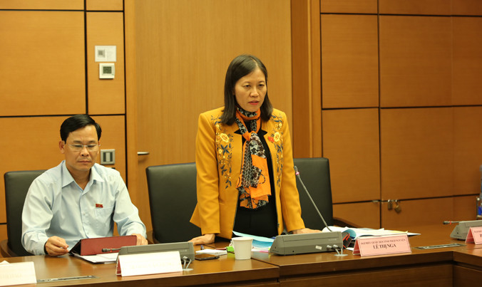 Chủ nhiệm Ủy ban Tư pháp, bà Lê Thị Nga. Ảnh: Như Ý