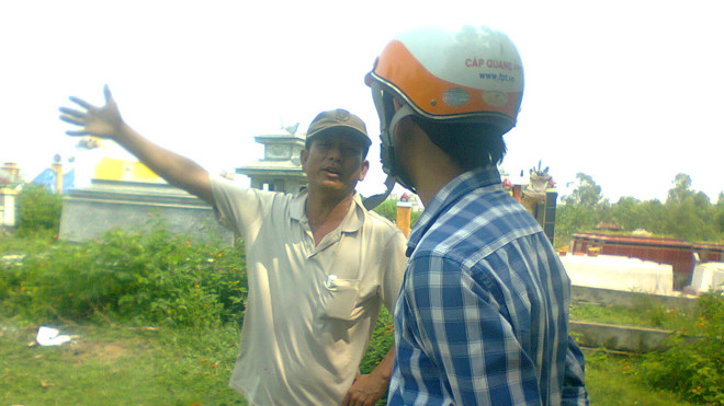 Ông Tâm đang ngã giá sang nhượng đất nghĩa địa.