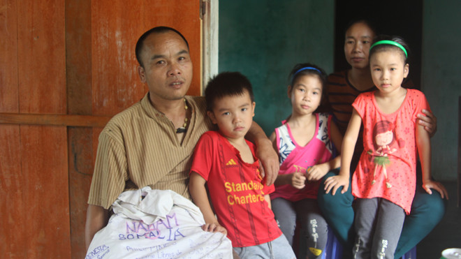 Anh Xuân quây quần bên vợ con