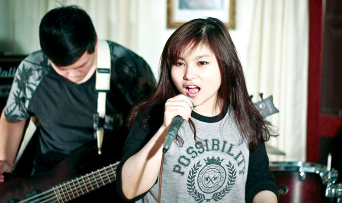 Nữ ca sĩ hardcord Dương Bùi. Ảnh: Lan Hương