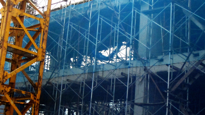 Khu vực xảy ra vụ tai nạn lao động làm 2 người chết. Ảnh: Thanh Hà