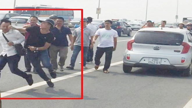  Hình ảnh được Công an Hà Nội kết luận Công an Đông Anh “gạt tay”. Ảnh: MC