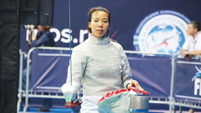 Kiếm thủ Lệ Dung quyết định “rửa tay gác kiếm” sau 15 năm gắn bó với đấu kiếm Việt Nam. Ảnh: PV