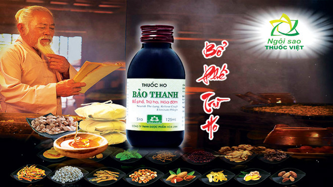 Thuốc ho Bảo Thanh được Bộ Y tế trao tặng giải thưởng Ngôi sao thuốc Việt - Tôn vinh thuốc sản xuất trong nước có chất lượng tốt.