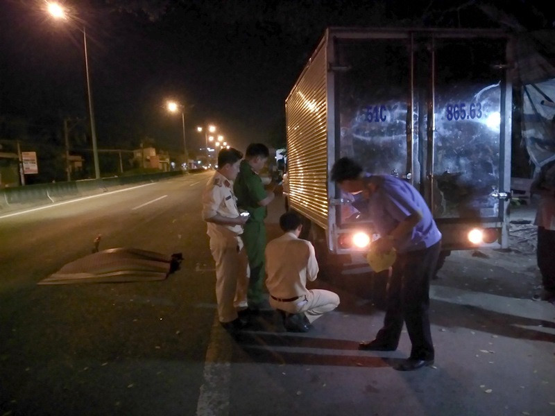 Hiện trường vụ tai nạn.