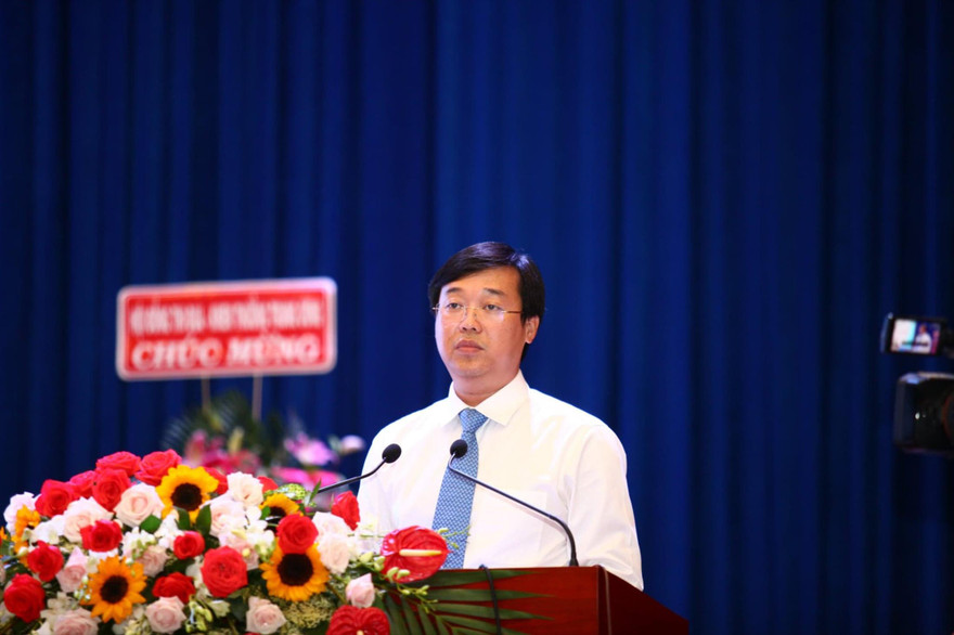 Anh Lê Quốc Phong, Bí thư thứ nhất T.Ư Đoàn phát biểu tại Đại hội, ngày 18/8. Ảnh: P.V