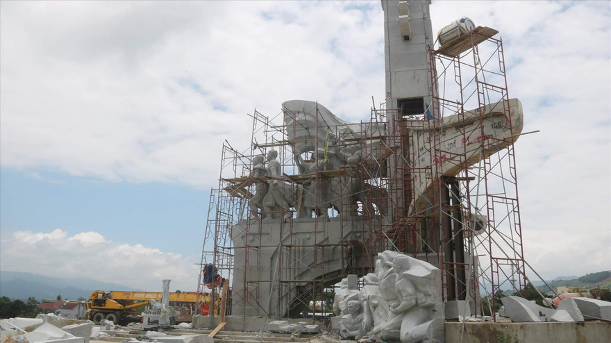 Tượng đài chiến thắng Khâm Đức, huyện Phước Sơn. Ảnh: Nguyễn Thành 