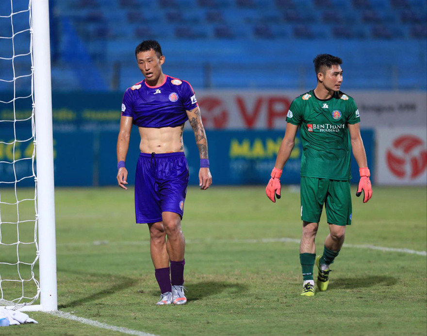 Thất bại trước Viettel ở vòng 12 lộ ra nhiều điểm yếu của CLB Sài Gòn. Ảnh: Anh Tú