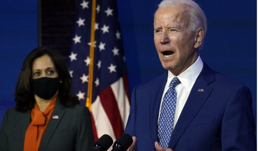 Ông Joe Biden phát biểu tại Wilmington ngày 9/11. Ảnh: AP