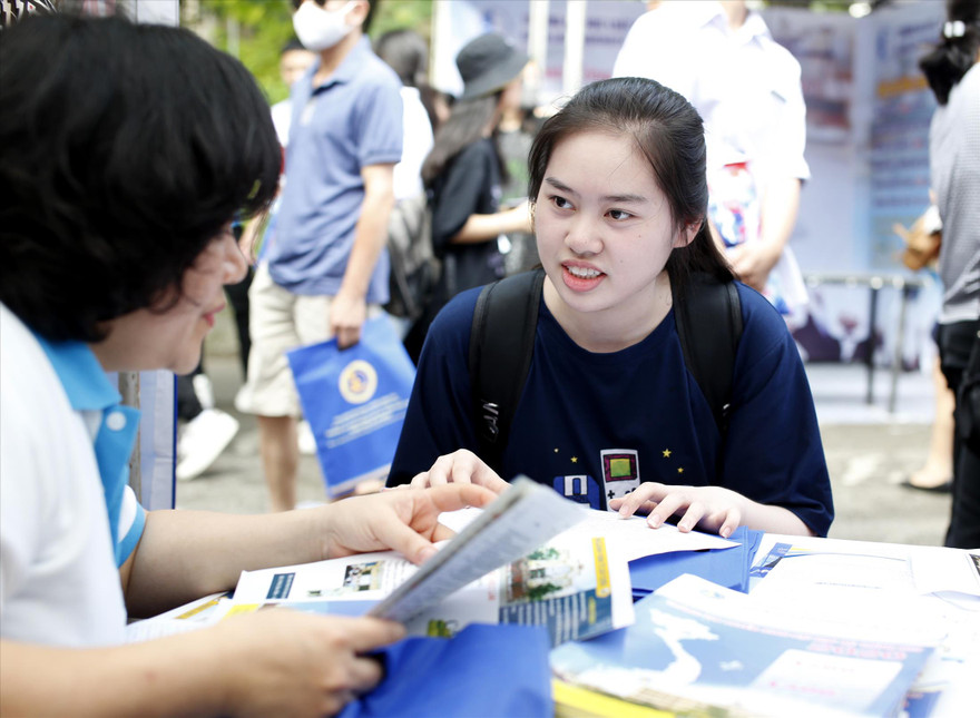 Thí sinh tham gia ngày hội tuyển sinh 2020 vừa qua Ảnh: Như Ý 