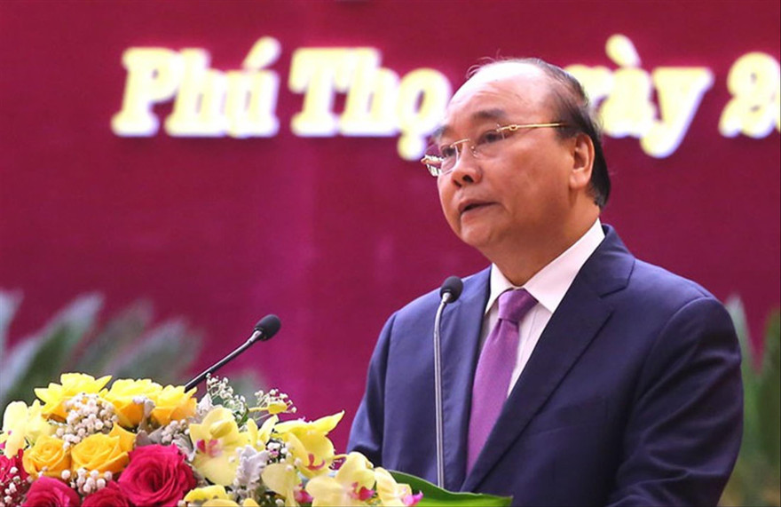 Thủ tướng Chính phủ Nguyễn Xuân Phúc phát biểu tại Đại hội Ảnh: Cổng thông tin điện tử tỉnh Phú Thọ