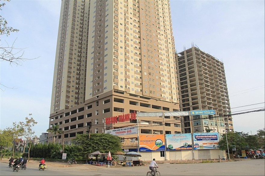 Dự án NƠXH AZ Thăng Long (Hoài Đức, Hà Nội) được mở bán lần thứ 12 suốt 5 năm qua vẫn không hết căn hộ. Ảnh: PV