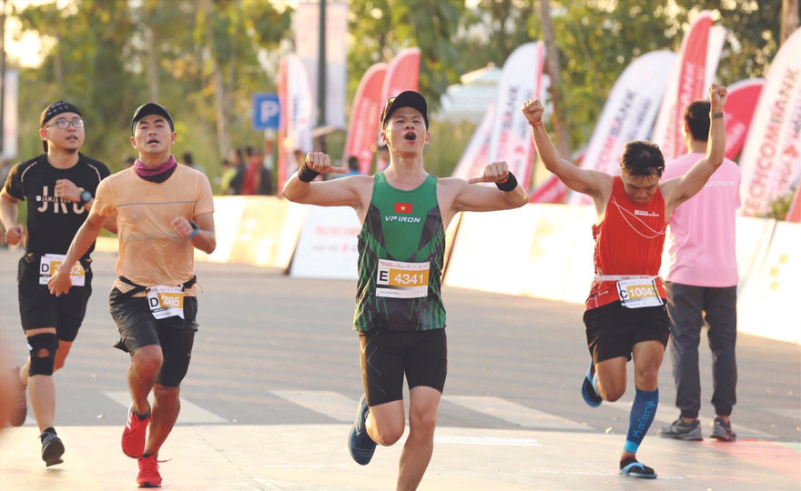Anh Bùi Xuân Nam hào hứng trong lần đầu dự Tiền Phong Marathon