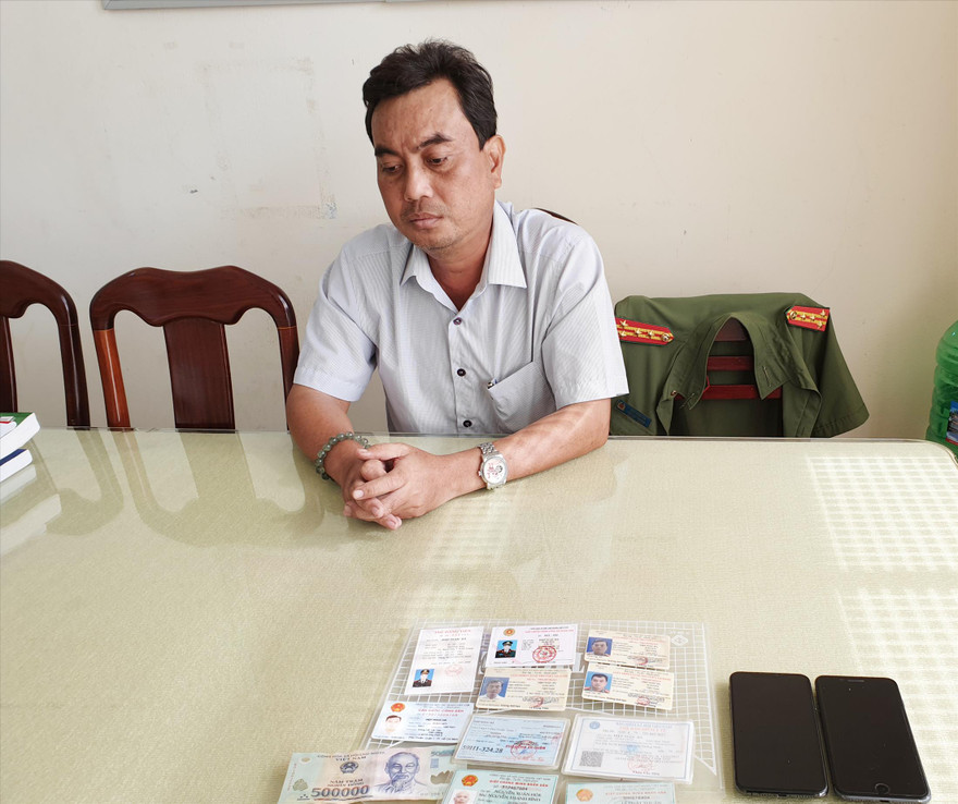 Đối tượng Diệp Ngọc Hà tại cơ quan công an