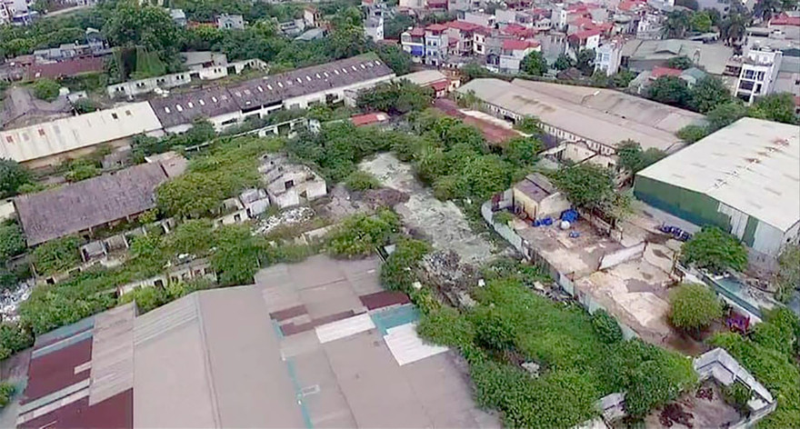 Khu đất 551 Nguyễn Văn Cừ (Long Biên) nơi đặt Nhà máy xe lửa Gia Lâm. Ảnh: Điệp Điệp 