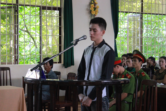 Bị cáo Cường tại tòa.