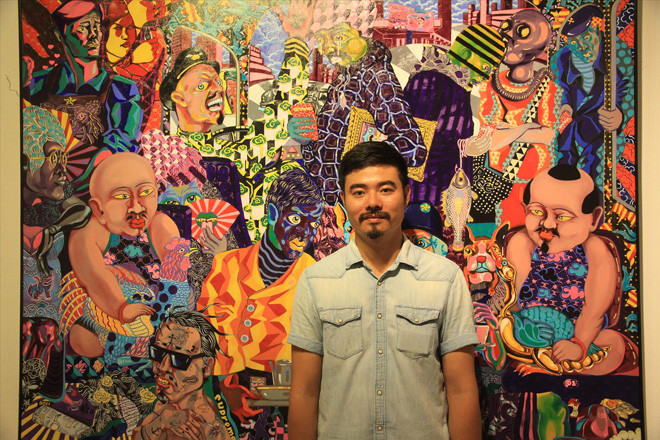 Bùi Quốc Khánh và trích đoạn Ði về phía trước (160X200cm) 