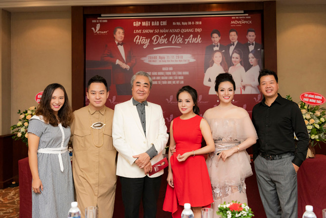 NSND Quang Thọ và các học trò sẽ tham gia đêm nhạc của ông vào 11/11 tại Hà Nội. Ảnh: Vietart 