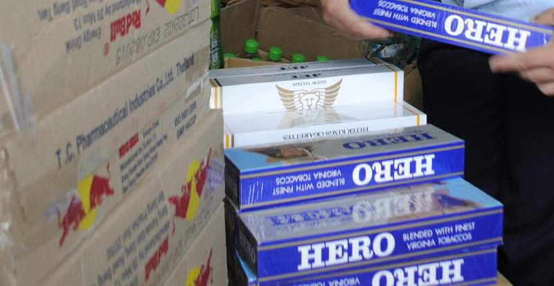 Thuốc lá lậu bắt giữ tại cửa khẩu Lao Bảo, Quảng Trị.