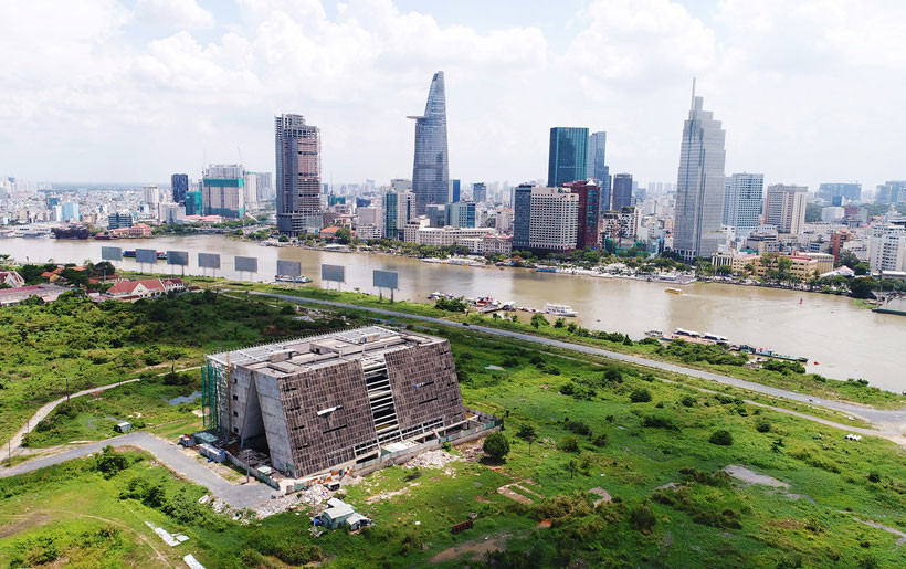 Khu đất dự kiến xây dựng nhà hát 1500 tỷ đồng tại Thủ Thiêm - Ảnh: Zing.vn 