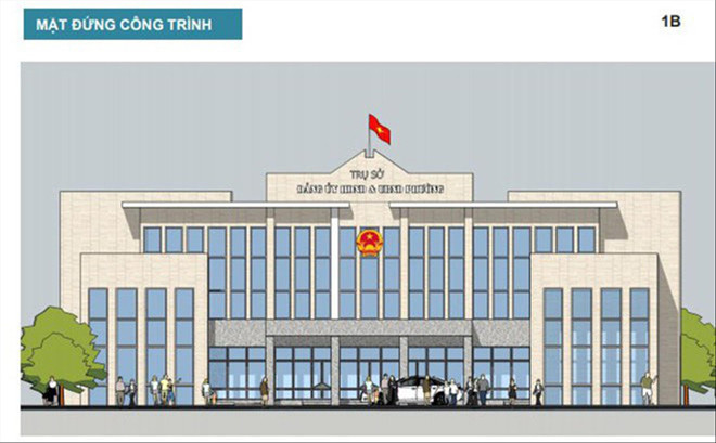 Mẫu trụ sở UBND do đơn vị tư vấn cung cấp. Ảnh: HRAP