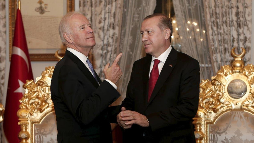 Hai ông Joe Biden - Recep Tayyip Erdogan gặp nhau ở Istanbul (Thổ Nhĩ Kỳ) ngày 23/1/2016Ảnh: Reuters 