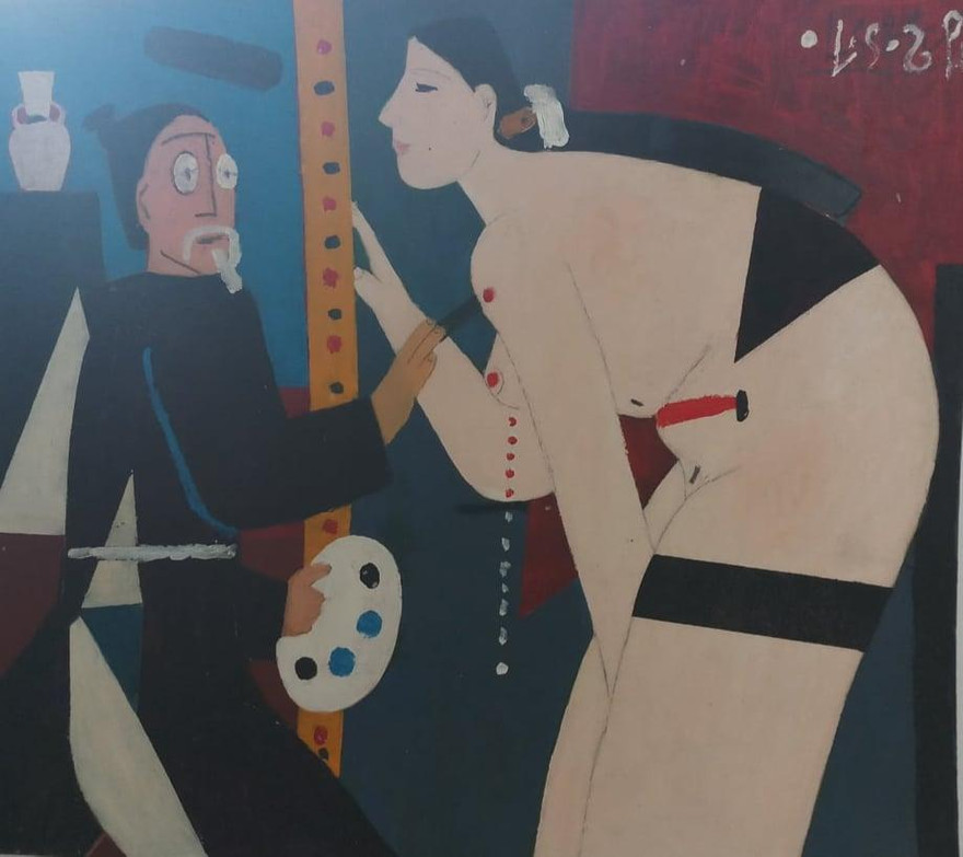 “Họa sỹ và bức tranh” của Lê Công Thành 