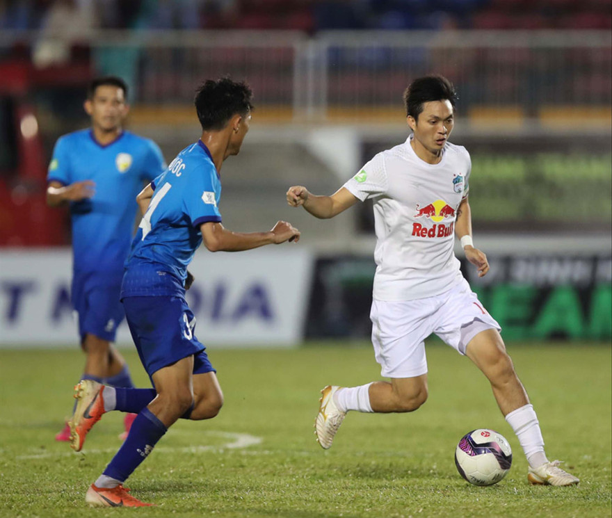 Chiến thắng trước An Giang dù nhọc nhằn nhưng đủ giúp HAGL duy trì cuộc đua ở cúp Quốc gia Bamboo Airways 2021 ảnh: Anh Tú