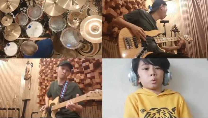 Bài hát được hưởng ứng từ rất nhiều nghệ sĩ (ảnh cắt từ clip)