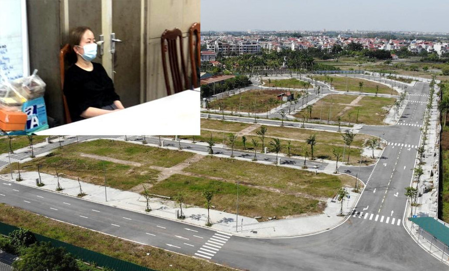 Một phần khu đất đấu giá và bị can Loan (ảnh nhỏ)