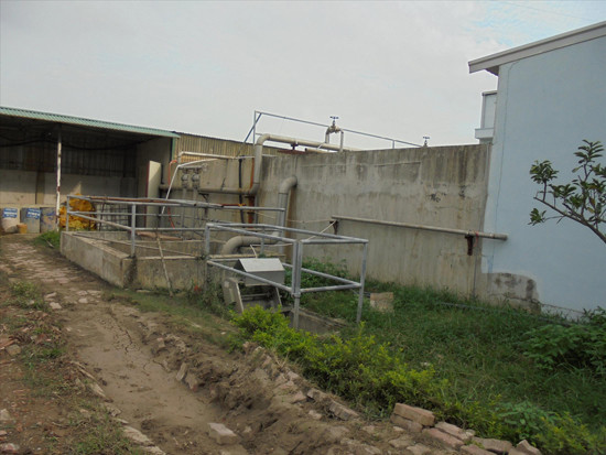 Trạm xử lý nước thải tập trung của Cụm công nghiệp Nguyên Khê       Ảnh: P.V