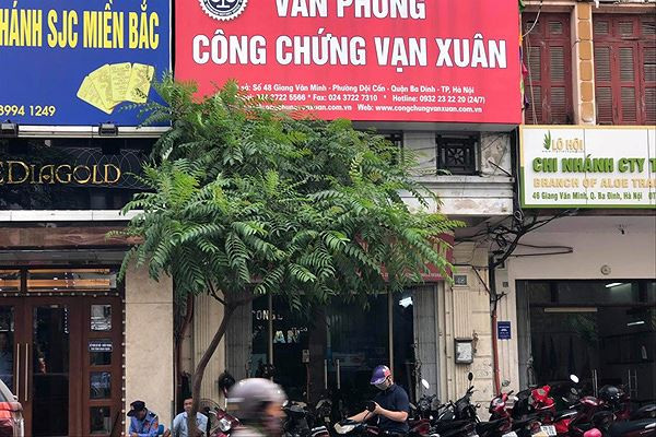 Văn phòng công chứng Vạn Xuân, nơi công chứng 2 hợp đồng mua bán căn hộ giả mạo