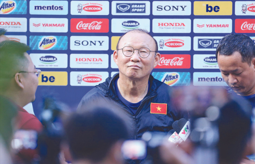 HLV Park Hang Seo cho biết ông đang hạnh phúc với cuộc sống ở Việt Nam ảnh: VSI 