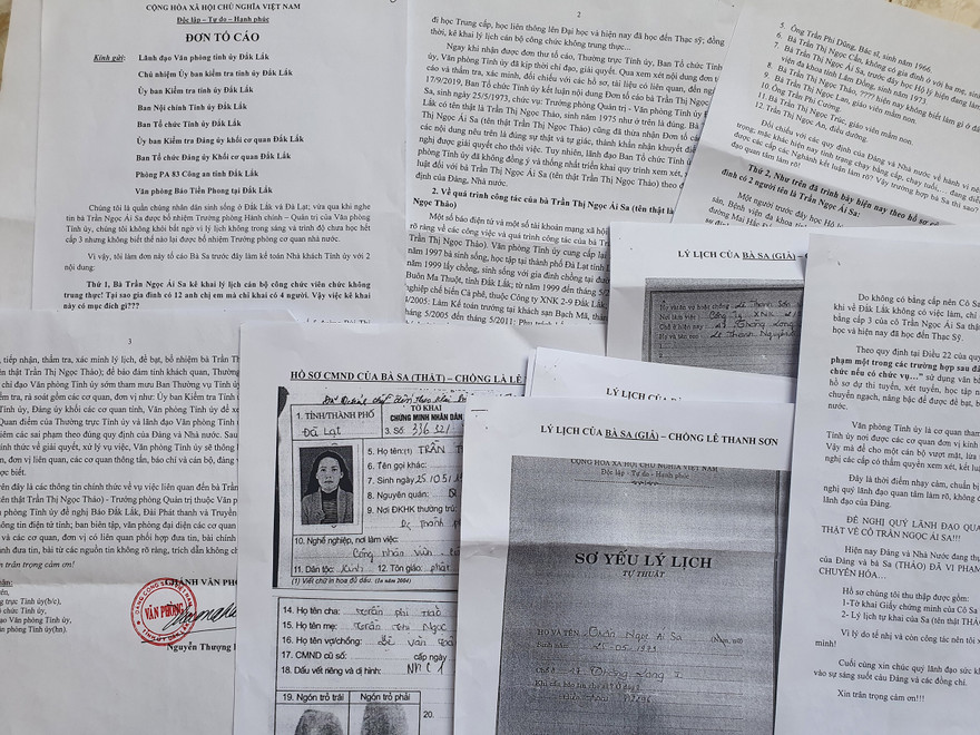 Hồ sơ tố cáo nữ trưởng phòng đánh tráo nhân thân