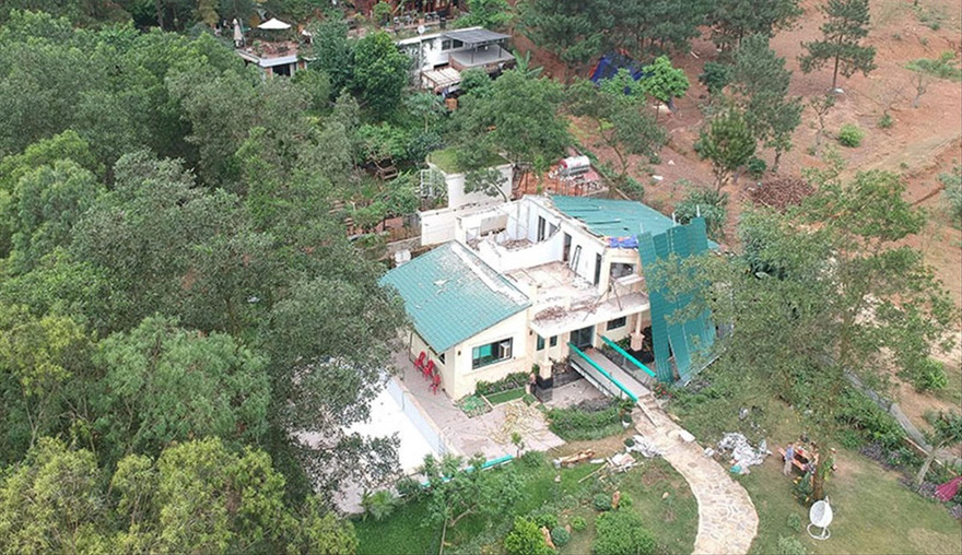  Cận cảnh những công trình cưỡng chế 1 phần trên đất rừng Sóc Sơn 