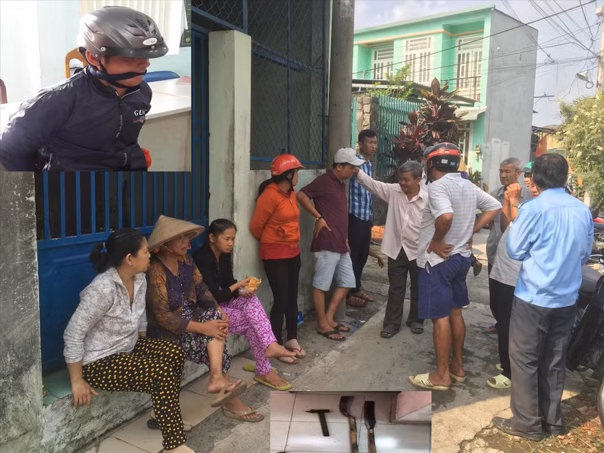 Nghi phạm Nguyễn Hoàng Nam (ảnh nhỏ) và hiện trường gây án mạng nghiêm trọng. Ảnh Văn Minh 