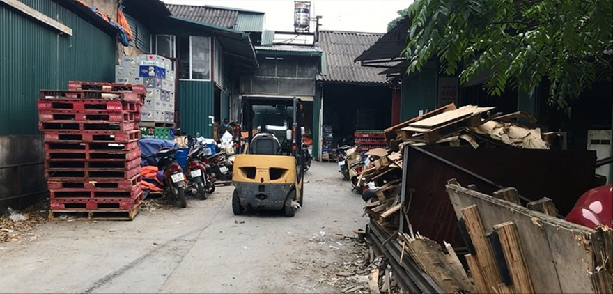 Nhà xưởng tại ô đất 460 Trần Quý Cáp được cho thuê bởi Cty CP Xây lắp và Cơ khí Cầu Đường 