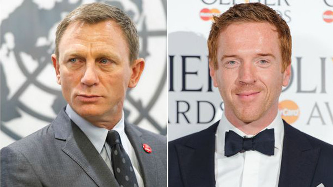 Damian Lewis (phải) được coi là lựa chọn số 1 thay Daniel Craig (trái).
