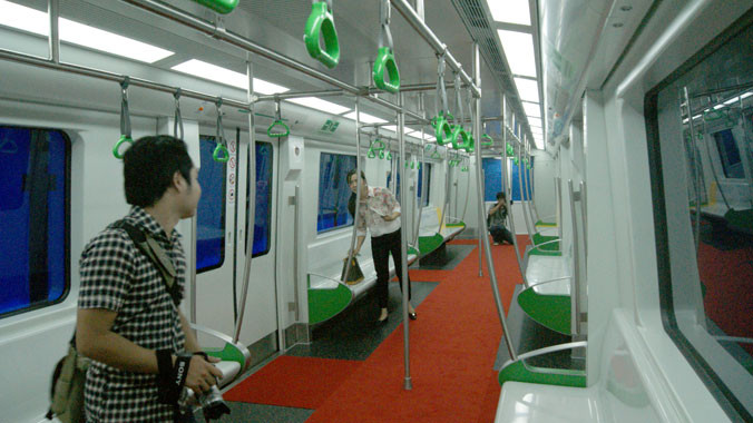 Mẫu tàu tuyến đường sắt Cát Linh - Hà Đông. Ảnh: L.H.V.