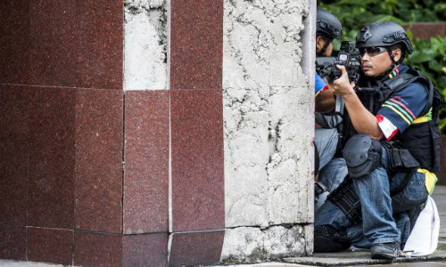 Lực lượng đặc nhiệm Indonesia trong một cuộc diễn tập chống khủng bố.