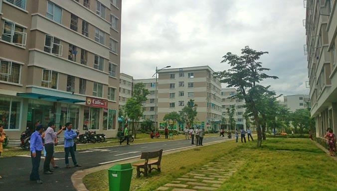 Nhà ở xã hội Đặng Xá (Gia Lâm, Hà Nội) chỉ có 270 căn để cho thuê với giá hơn 1 triệu đồng/căn hộ/tháng. Ảnh: Ngọc Châu.