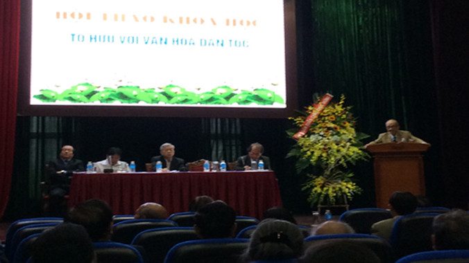 Hình ảnh tại hội thảo “Tố Hữu với văn hóa dân tộc”.