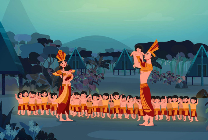 Cảnh phim Con Rồng cháu Tiên.