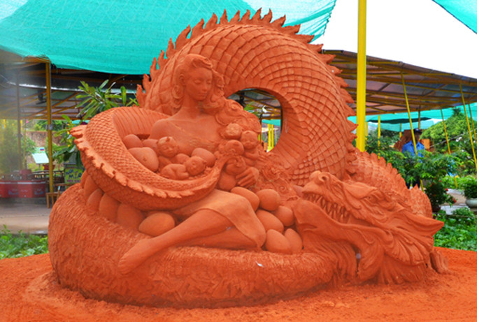 Độc đáo công viên tượng cát