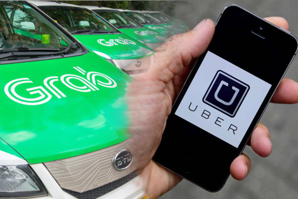 Dừng cấp mới, dán logo cho xe Uber, Grab 