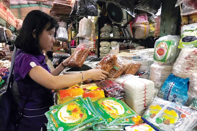 Ớt bột tại chợ ở TPHCM.