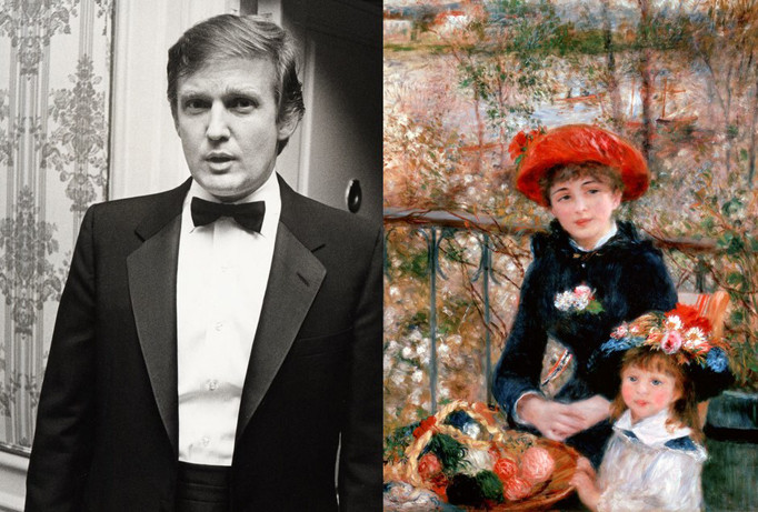 Ông Donald Trump treo tranh giả