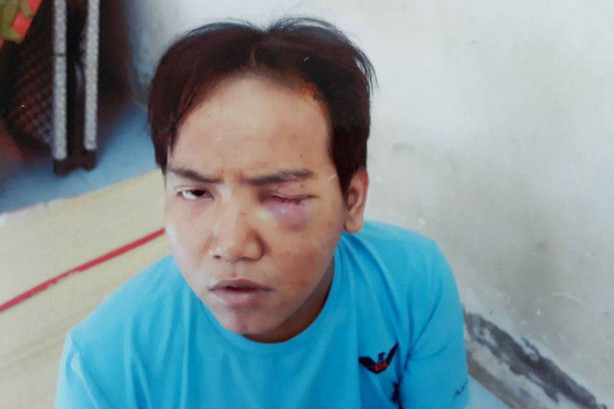 Hoàng Nhất Giang tại cơ quan công an. Ảnh: CA cung cấp.